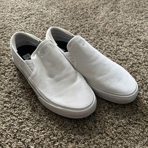 White Adidas Slip Ons